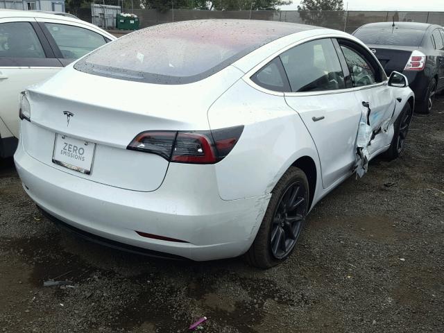 5YJ3E1EA6JF007608 - 2018 TESLA MODEL 3 WHITE photo 4