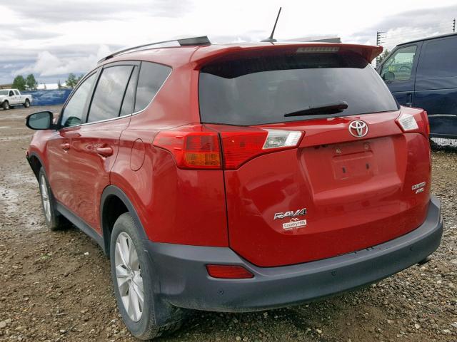 2T3DFREV9EW184835 - 2014 TOYOTA RAV4 LIMIT RED photo 3