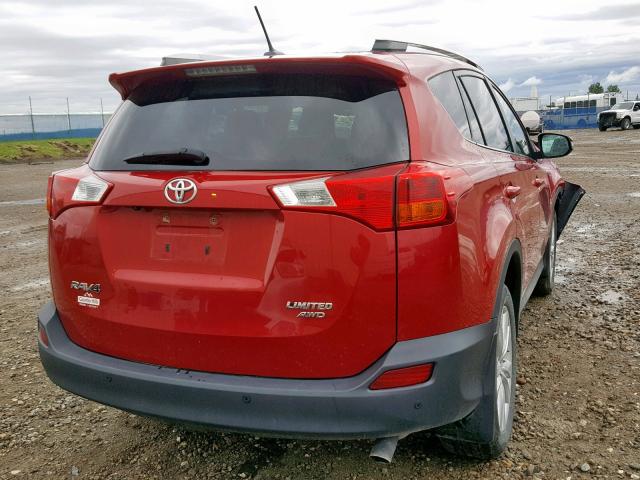 2T3DFREV9EW184835 - 2014 TOYOTA RAV4 LIMIT RED photo 4