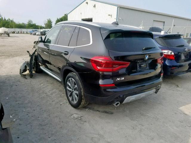 5UXTR9C59KLD96205 - 2019 BMW X3 XDRIVE3 BLACK photo 3