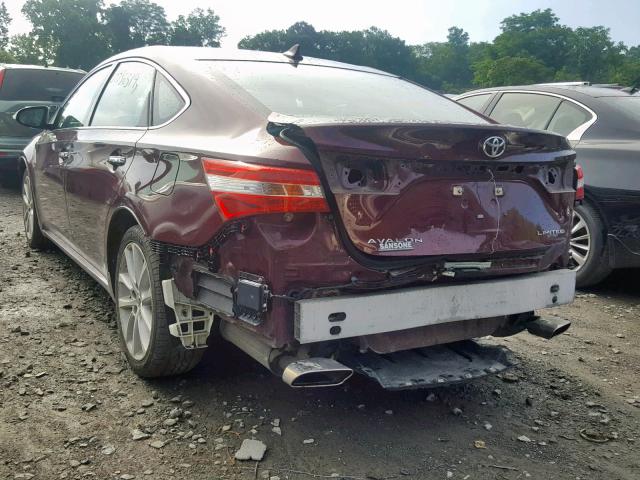 4T1BK1EB5DU055847 - 2013 TOYOTA AVALON BAS BURGUNDY photo 3