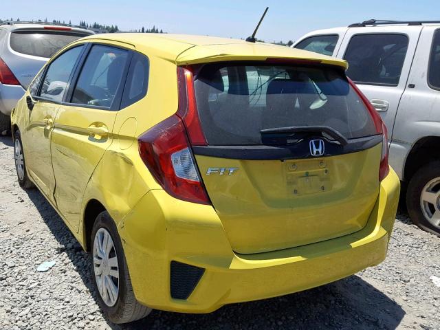 3HGGK5H50FM760619 - 2015 HONDA FIT LX YELLOW photo 3