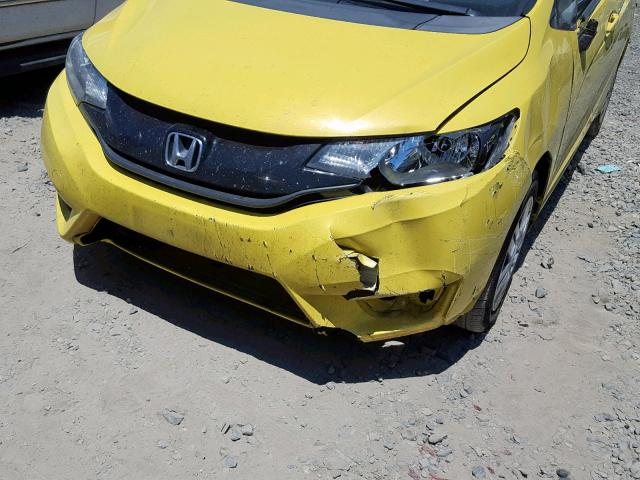 3HGGK5H50FM760619 - 2015 HONDA FIT LX YELLOW photo 9