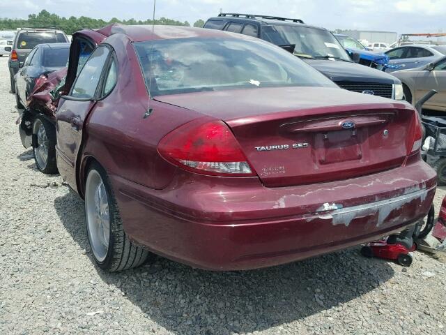 1FAFP55U64A179228 - 2004 FORD TAURUS SES RED photo 3