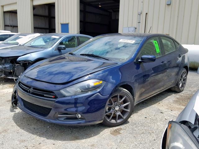 1C3CDFBBXGD564619 - 2016 DODGE DART SXT BLUE photo 2