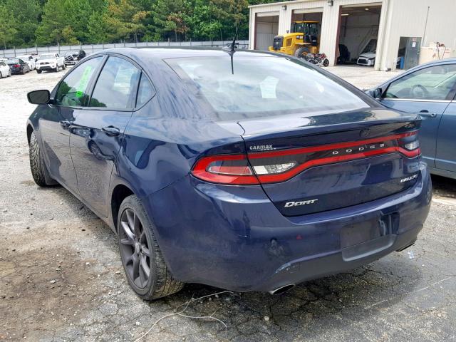 1C3CDFBBXGD564619 - 2016 DODGE DART SXT BLUE photo 3