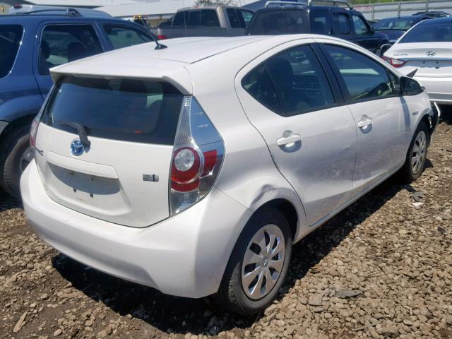 JTDKDTB36E1568180 - 2014 TOYOTA PRIUS C WHITE photo 4