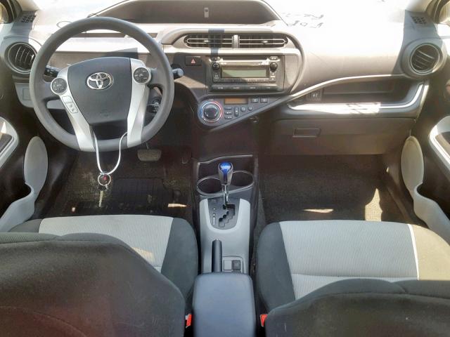 JTDKDTB36E1568180 - 2014 TOYOTA PRIUS C WHITE photo 9