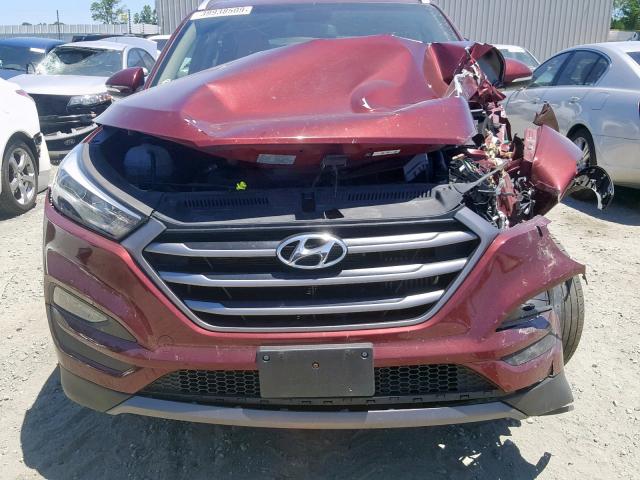 KM8J3CA27GU090212 - 2016 HYUNDAI TUCSON LIM MAROON photo 7