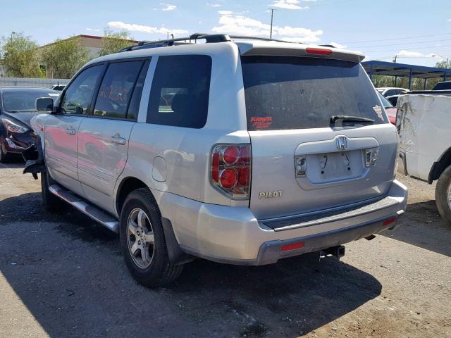 5FNYF28398B021518 - 2008 HONDA PILOT SE SILVER photo 3