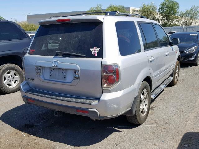 5FNYF28398B021518 - 2008 HONDA PILOT SE SILVER photo 4