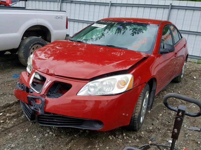 1G2ZF58B974199839 - 2007 PONTIAC G6 VALUE L RED photo 2