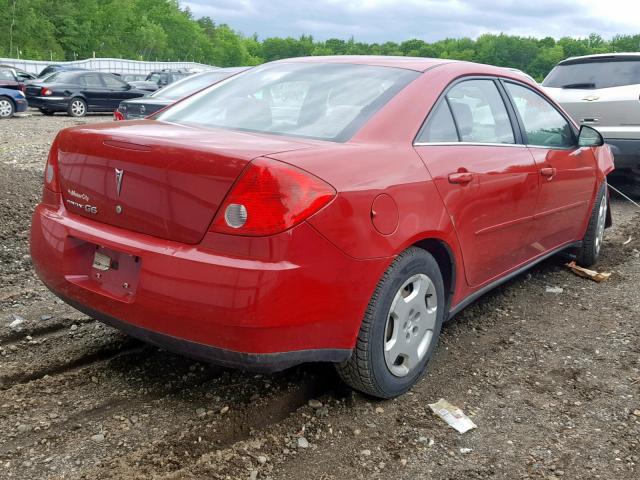 1G2ZF58B974199839 - 2007 PONTIAC G6 VALUE L RED photo 4