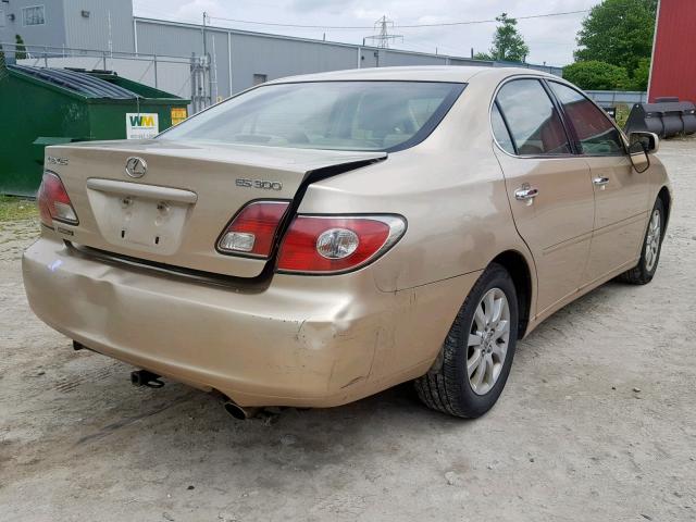 JTHBF30G330116978 - 2003 LEXUS ES 300 BEIGE photo 4