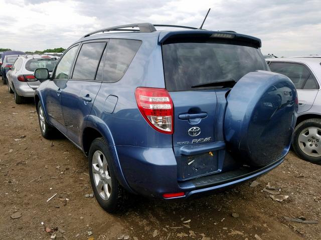 2T3DK4DV3AW036237 - 2010 TOYOTA RAV4 LIMIT BLUE photo 3