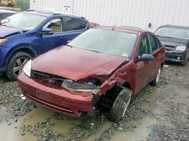 1FAFP34N47W286039 - 2007 FORD FOCUS ZX4 BURGUNDY photo 2