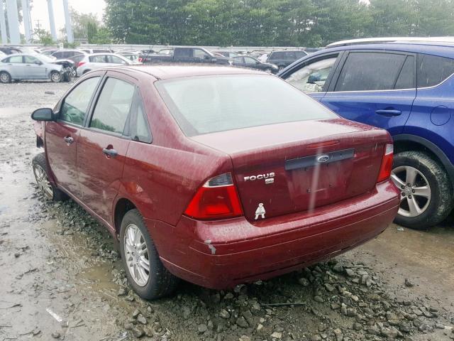 1FAFP34N47W286039 - 2007 FORD FOCUS ZX4 BURGUNDY photo 3