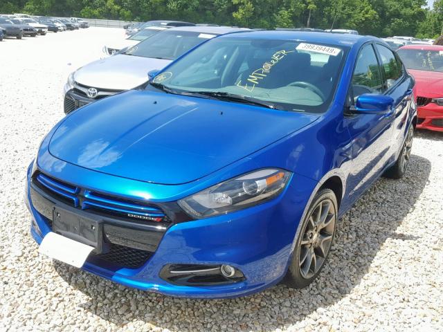 1C3CDFBA8DD105642 - 2013 DODGE DART SXT BLUE photo 2