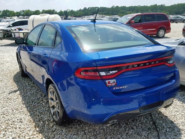 1C3CDFBA8DD105642 - 2013 DODGE DART SXT BLUE photo 3