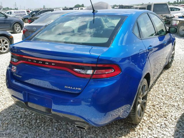 1C3CDFBA8DD105642 - 2013 DODGE DART SXT BLUE photo 4