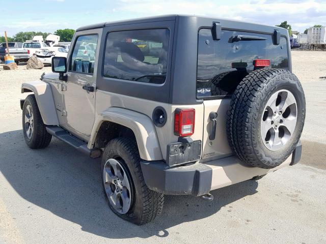 1C4AJWBG5GL218717 - 2016 JEEP WRANGLER S 棕色 照片 3