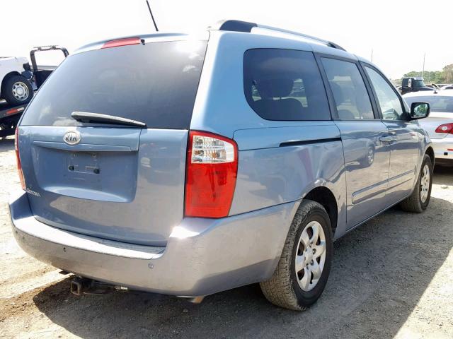 KNDMG4C35A6337689 - 2010 KIA SEDONA LX BLUE photo 4