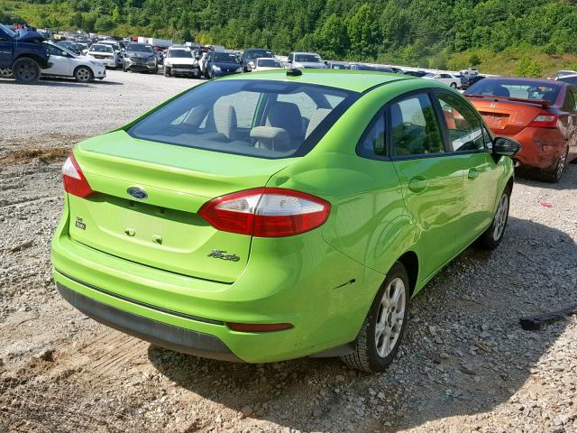 3FADP4BJ0EM234238 - 2014 FORD FIESTA SE GREEN photo 4