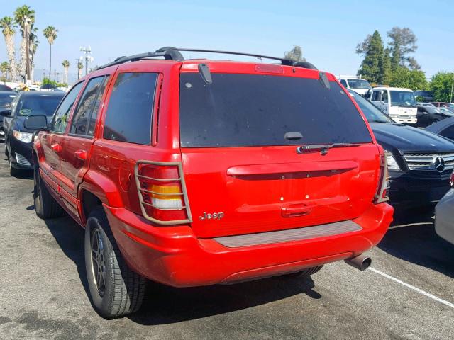 1J4G258S5YC324237 - 2000 JEEP GRAND CHER RED photo 3