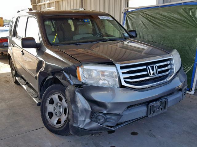 5FNYF3H23CB028728 - 2012 HONDA PILOT LX GRAY photo 1