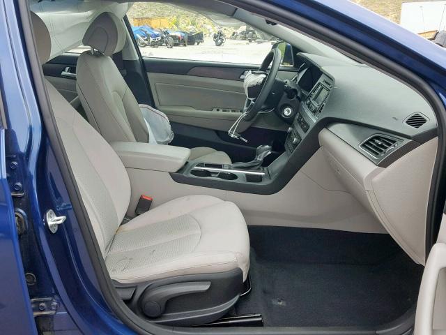 5NPE34AF0FH124062 - 2015 HYUNDAI SONATA SPO BLUE photo 5