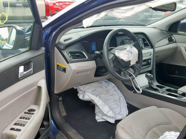 5NPE34AF0FH124062 - 2015 HYUNDAI SONATA SPO BLUE photo 9