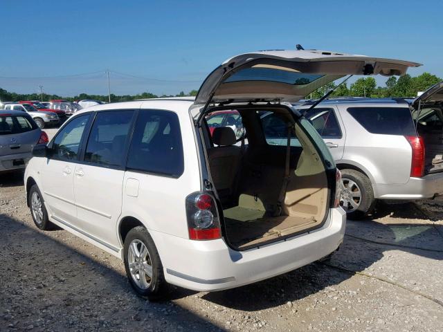 JM3LW28A650536339 - 2005 MAZDA MPV WAGON WHITE photo 3