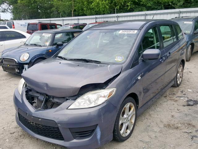 JM1CR29L080306283 - 2008 MAZDA 5 GRAY photo 2