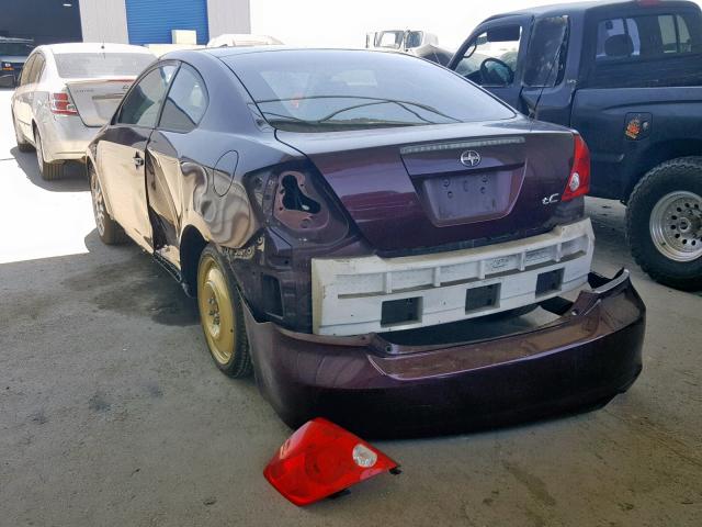 JTKDE177X70208305 - 2007 TOYOTA SCION TC MAROON photo 3