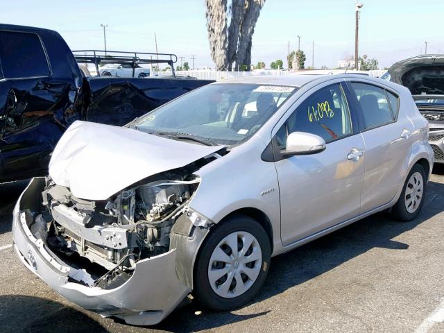 JTDKDTB30D1038706 - 2013 TOYOTA PRIUS C SILVER photo 2