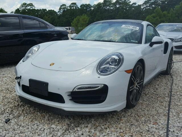 WP0AD2A90FS166792 - 2015 PORSCHE 911 TURBO WHITE photo 2