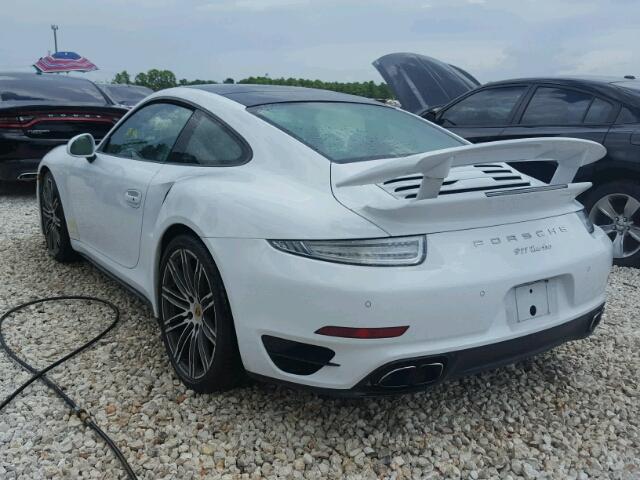 WP0AD2A90FS166792 - 2015 PORSCHE 911 TURBO WHITE photo 3