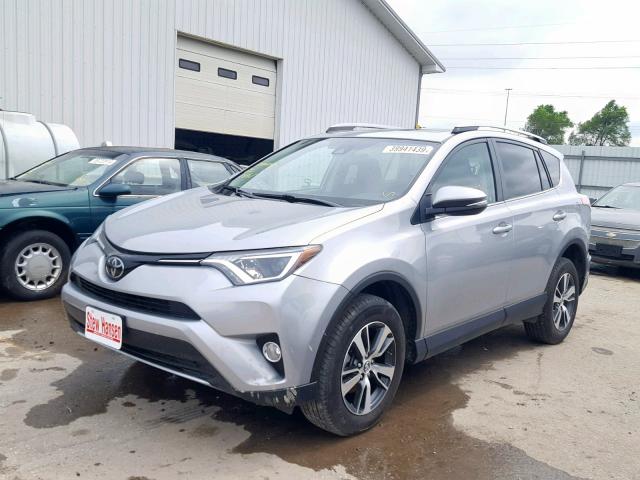 2T3RFREV0JW706025 - 2018 TOYOTA RAV4 ADVEN SILVER photo 2