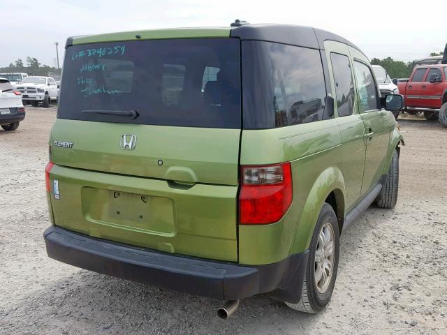 5J6YH18738L007130 - 2008 HONDA ELEMENT EX GREEN photo 4