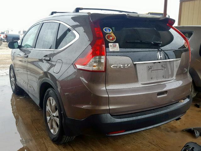 2HKRM3H70EH566300 - 2014 HONDA CR-V EXL BROWN photo 3