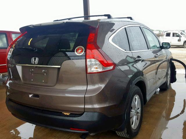 2HKRM3H70EH566300 - 2014 HONDA CR-V EXL BROWN photo 4