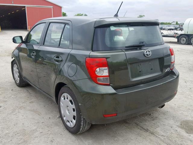 JTKKU4B41B1007890 - 2011 TOYOTA SCION XD GREEN photo 3