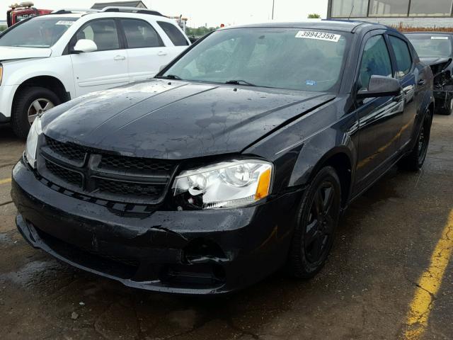 1B3BD4FB2BN528756 - 2011 DODGE AVENGER EX BLACK photo 2