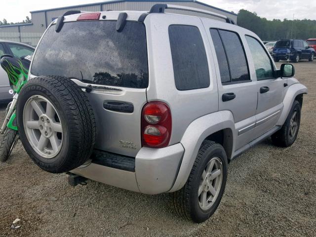 1J4GK58K97W709300 - 2007 JEEP LIBERTY LI SILVER photo 4