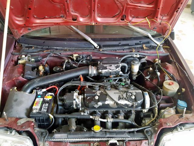 1HGED3640KA109157 - 1989 HONDA CIVIC DX MAROON photo 7