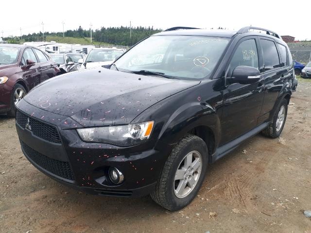 JA4JT3AX2BU603627 - 2011 MITSUBISHI OUTLANDER BLACK photo 2