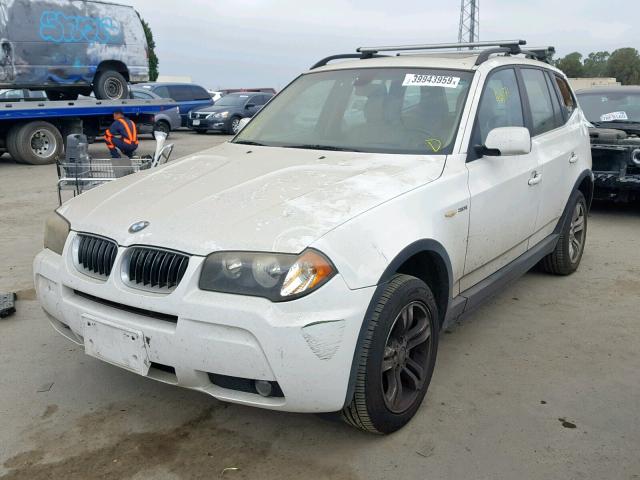 WBXPA93466WD26198 - 2006 BMW X3 3.0I WHITE photo 2