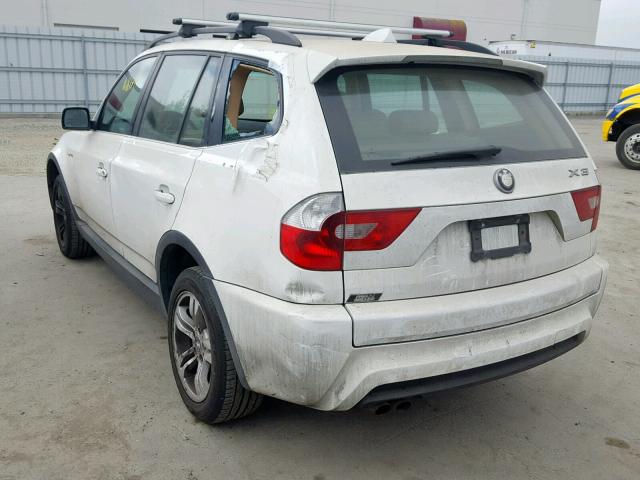 WBXPA93466WD26198 - 2006 BMW X3 3.0I WHITE photo 3