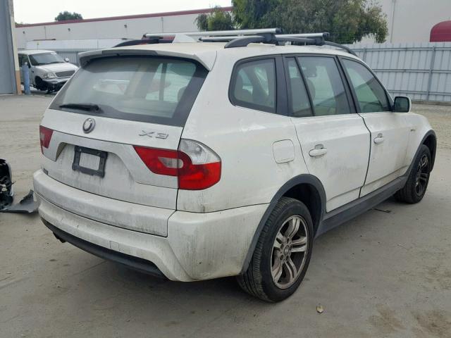 WBXPA93466WD26198 - 2006 BMW X3 3.0I WHITE photo 4