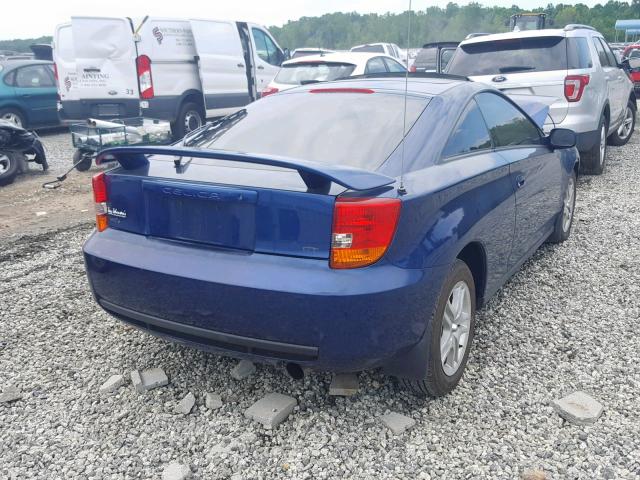 JTDDR32T220113130 - 2002 TOYOTA CELICA GT BLUE photo 4